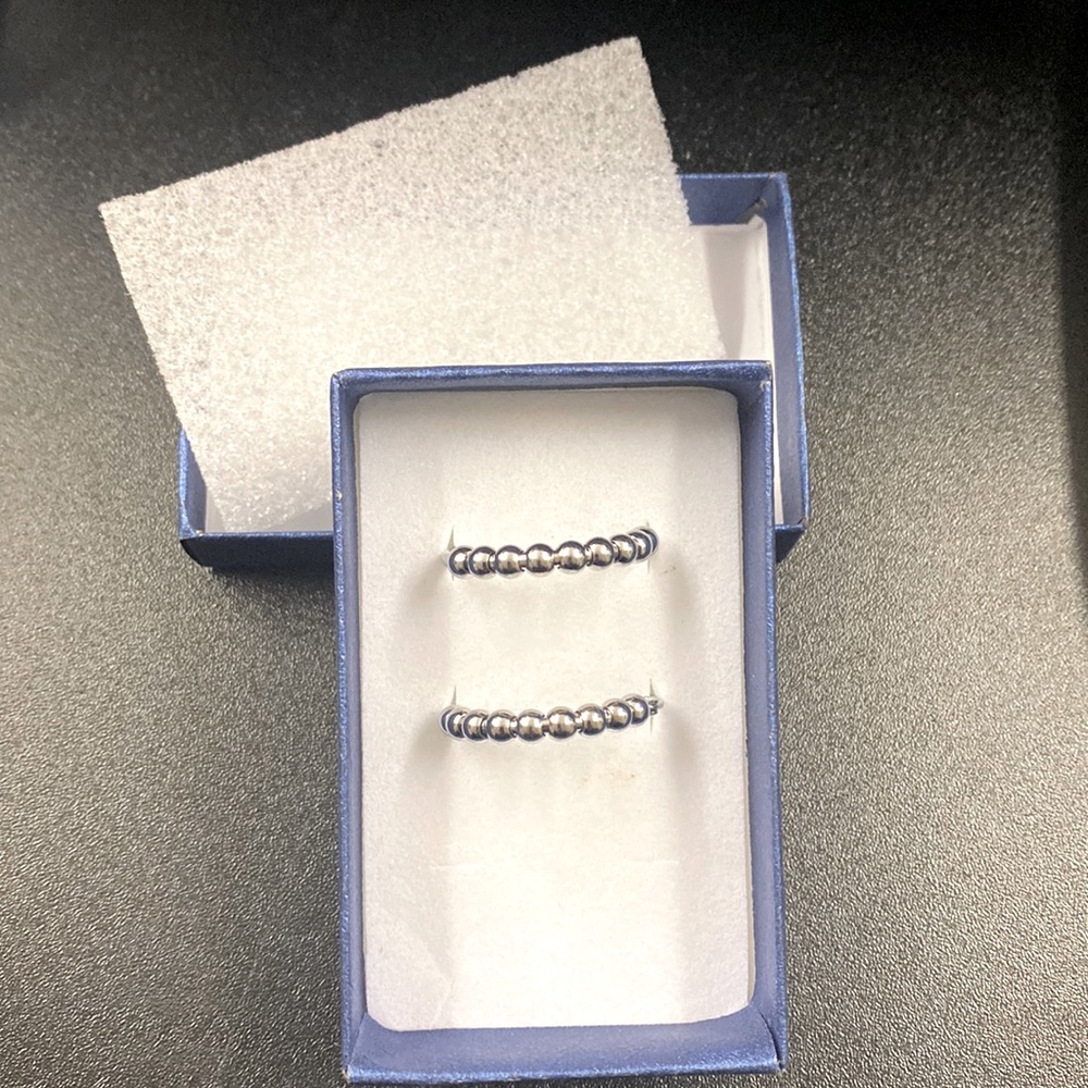 Beaded Hoop Earrings 25mm